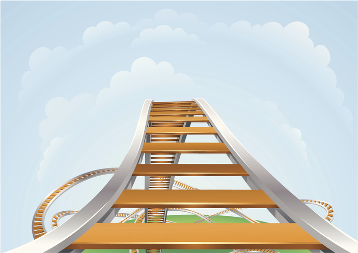 Roller coaster vector