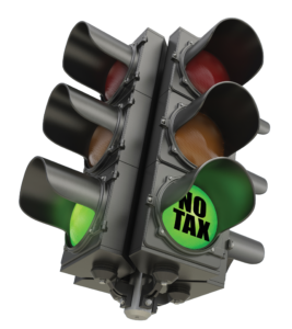 Green light with no tax written on it