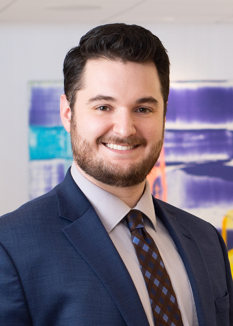 Morello, Nicholas close up headshot in navy suit