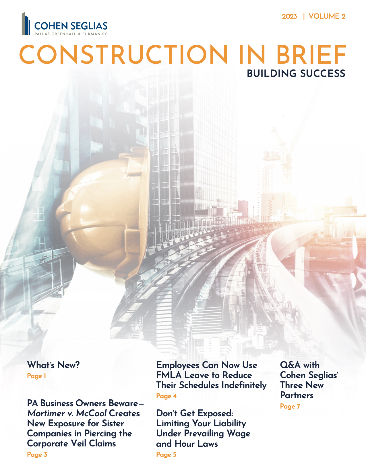 Construction in Brief: 2023 Volume 2 | Cohen Seglias